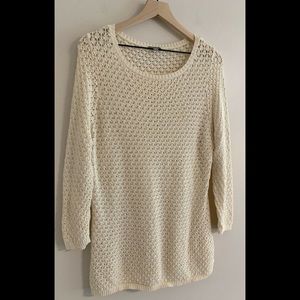 Ann Taylor Knit Beige Sweater Tunic Sz XL